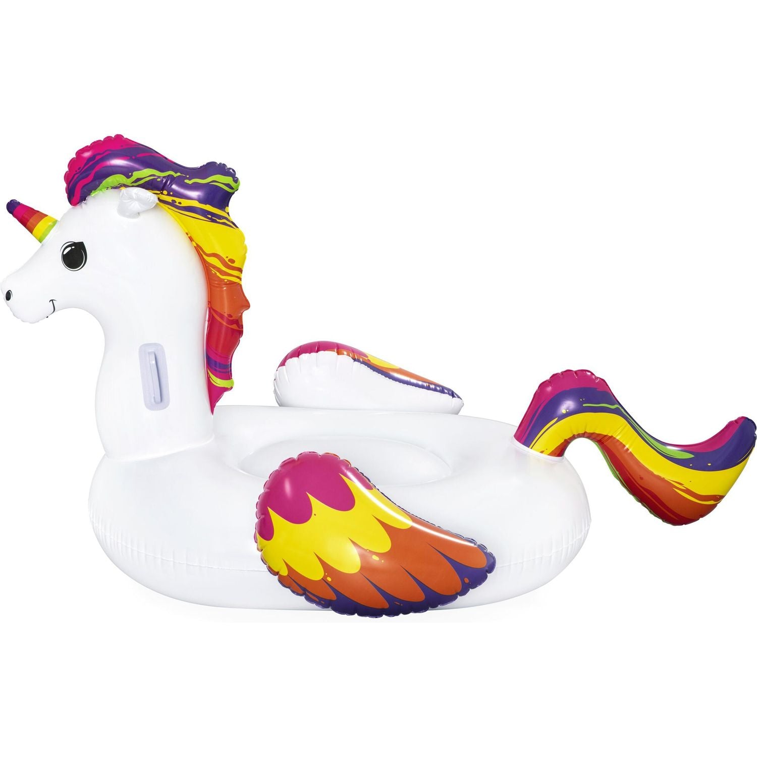BESTWAY - Unicorno gonfiabile Fantasy Cavalcabile per bambini 163x110x95,5 cm